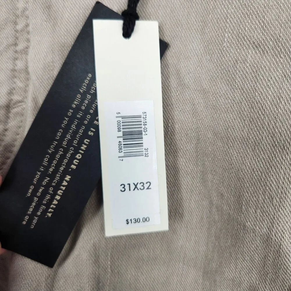 Banana Republic Men's 31X32 Linen Blend Slim Khaki Traveler Pants NWT $130